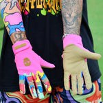 (Pink) Cracked Batting Gloves