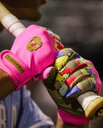 (Pink) Cracked Batting Gloves