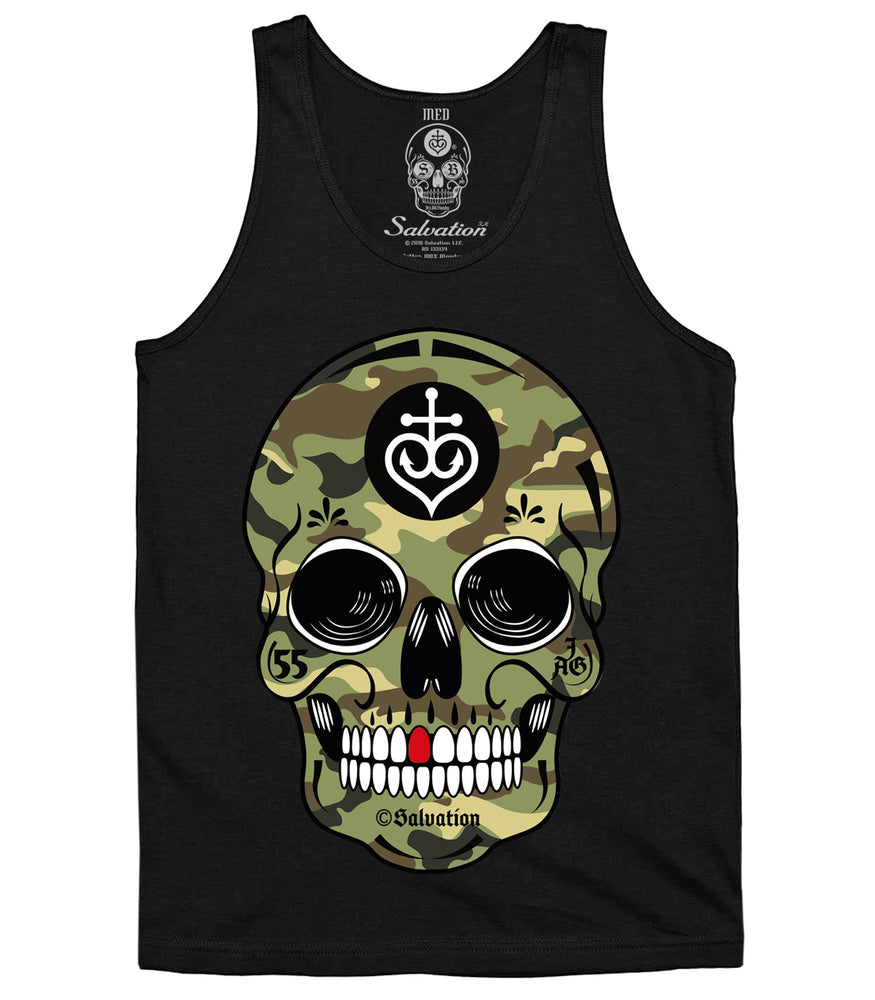 Camo Skull Tank Top