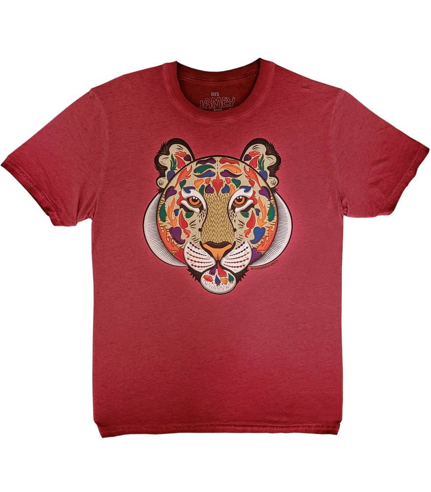 Tiger Red Burnout T-shirt