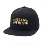 Crack Skull Teeth Black Snapback Hat