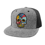 Crack Skull Grey & Black Snapback