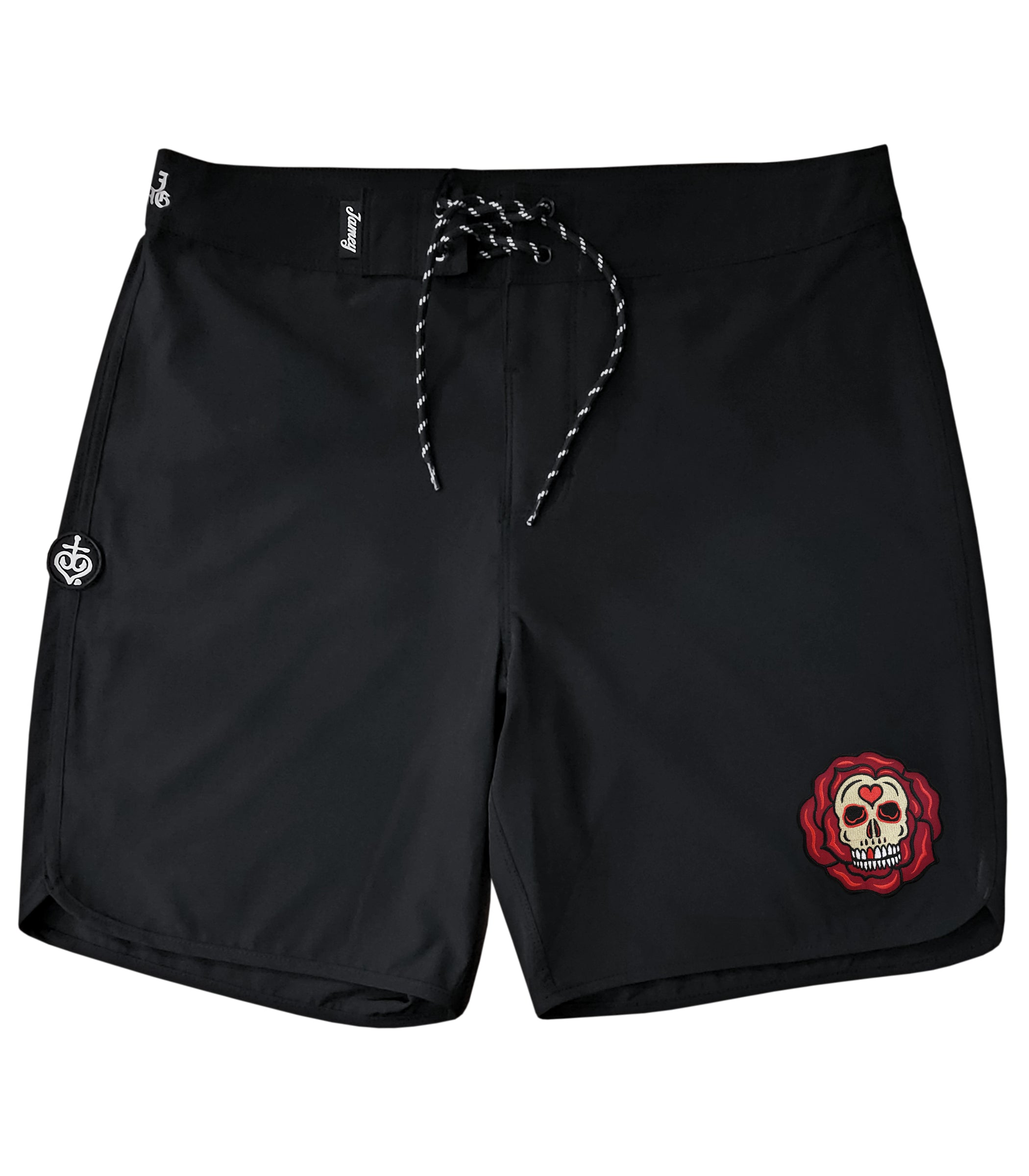 Skull & Crossbones Men's Swim Trunks - Quick-Dry Beach Shorts With Pockets - View #8