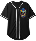 Cracked Skull Black & White Trim Jersey