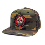 Camo Rose Skull Snapback