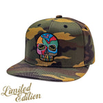 Camo Crack Skull Snapback