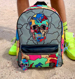 stylish backpack skull