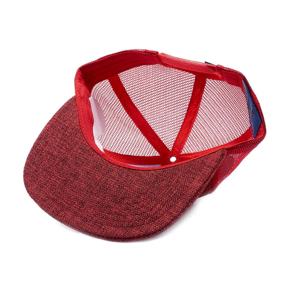 Snake Red Linen Mesh Snapback