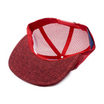 Snake Red Linen Mesh Snapback