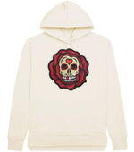 Rose Skull Designer Off White Hoodie With Patch
