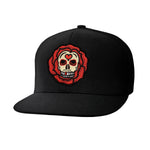 Rose Skull Black Snapback