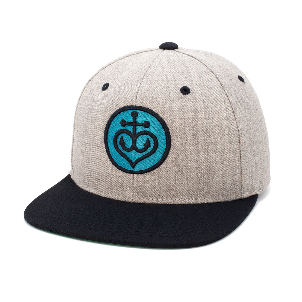 Original Logo Heather/Black-Teal