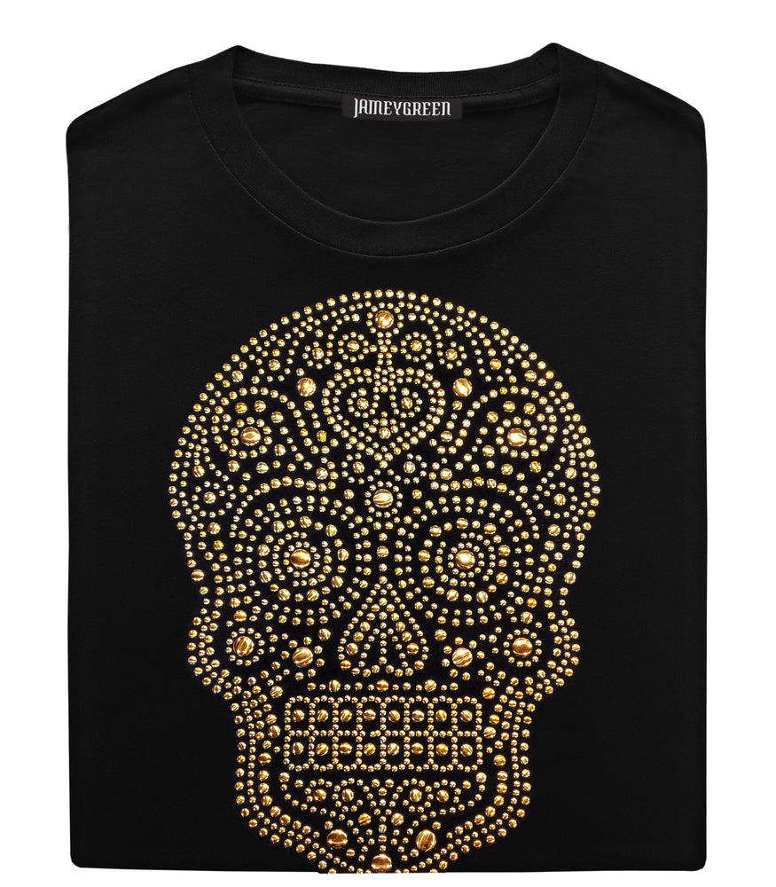 Skull Gold Studded T-shirt - women