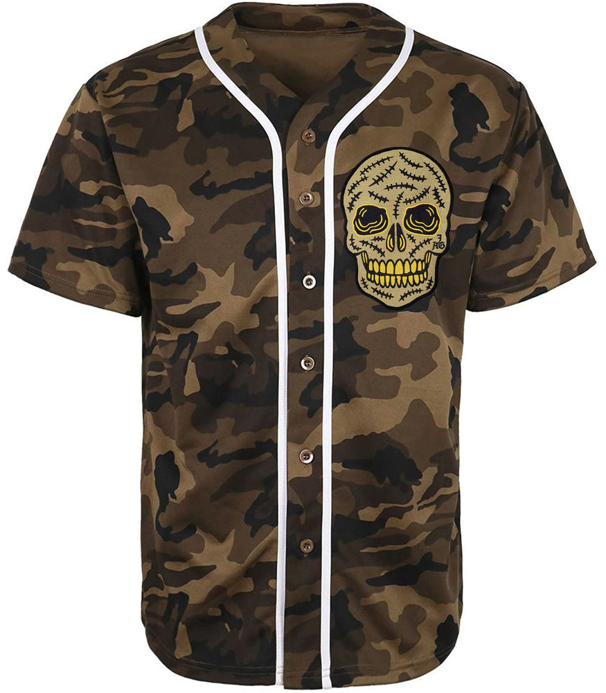 Cheevers Skull Camo & White Trim Jersey