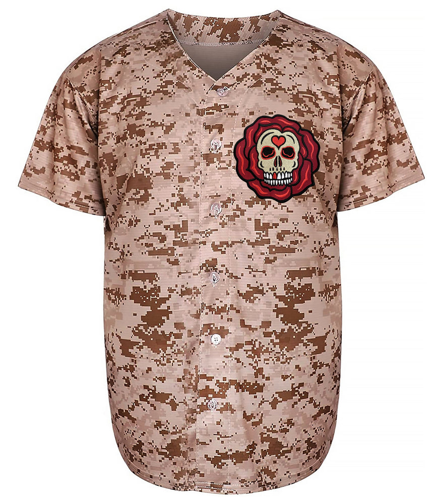 Rose Skull Digi Camo Jersey