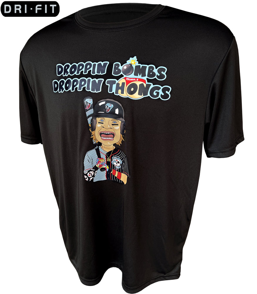 Droppin Bombs Droppin Thongs! Dri-Fit T-shirt Black